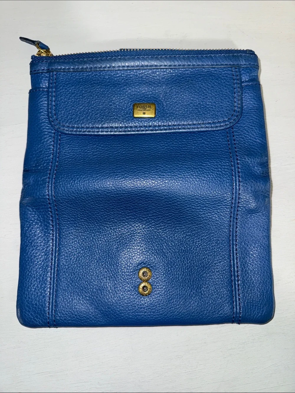 Fossil Blue Leather Wallet